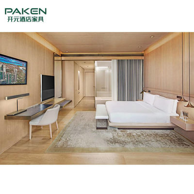 Mobília moderna do hotel do MDF do revestimento lustroso alto de PAKEN